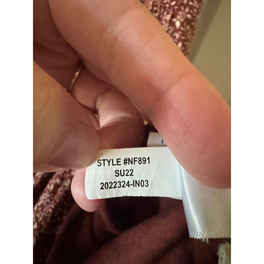 Madewell Floral Smocked Mini Dress Women Small Brown Flutter Sleeve Pockets - Picture 9 of 9